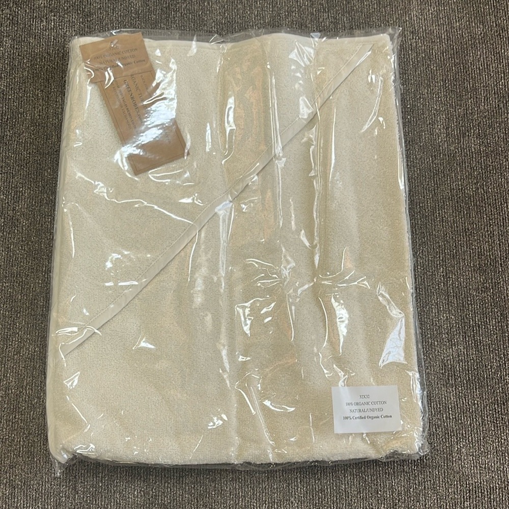 Organic Cotton Turkish Baby Towel With Hood 32x32